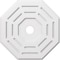 Ekena Millwork Westin Architectural Grade PVC Ceiling Medallion, 22"OD x 3"ID x 8 3/4"C x 1"P, One-Piece CMP22WN-03000 - alternate 1